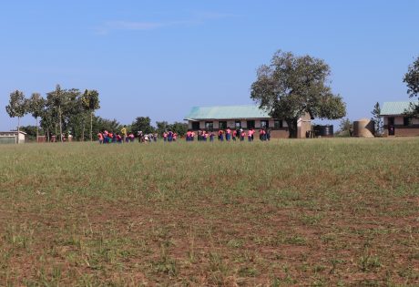 Young children playing games at a primary school in Pajule sub county, Pader district in North Uganda 
Photo: UN Habitat/Grace Kibunja