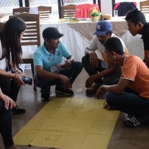Participants draw their ‘dream community’ during the training