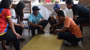 Participants draw their ‘dream community’ during the training