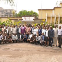 Participants pose for a group photo during the press conference. Photo© Pacifique MUKUBITO/CONAREF