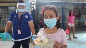 Underweight children under the age of 12 receiving supplemental feeding during the community quarantine to sustain their nutritional needs, a community-based intervention in Valenzuela (photo c/o of HPFPI Valenzuela)